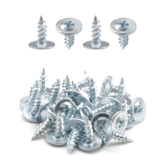 ERUCND-#8 x 1/2" Wood Screws 100pcs Self Tapping Modified Truss Head Screws Zinc Standard Thread for Wood Work MDF