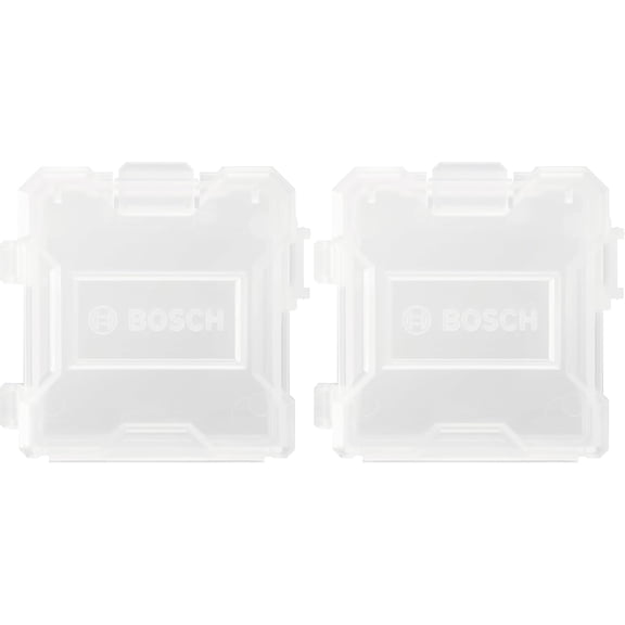 ERUCND-BOSCH CCSBOXX 3 In. Clear Storage Box with Latch for Custom Case System for Storing Bits, Screws, Bolts and More (Pack of 2)
