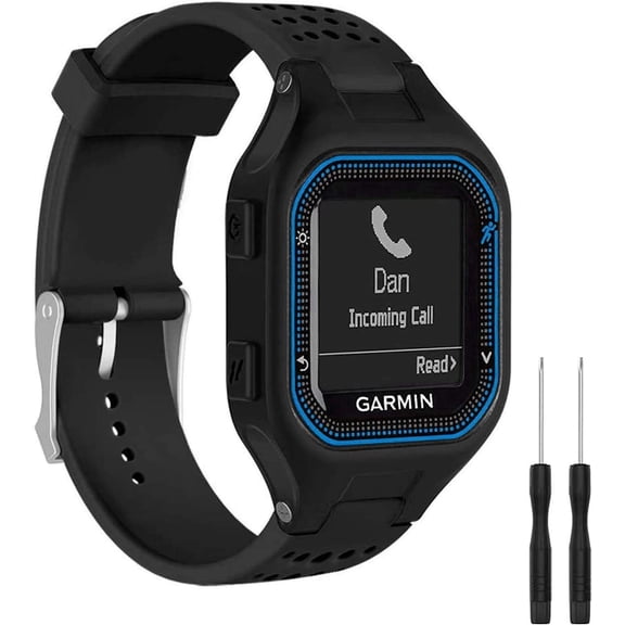 ERUCND-Bands Compatible with Garmin Forerunner 25, Soft Silicone Replacement Watch Band Strap for Garmin Forerunner 25 GPS Running Watch