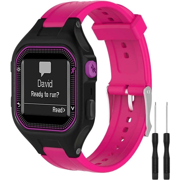 ERUCND-Bands Compatible with Garmin Forerunner 25, Soft Silicone Replacement Watch Band Strap for Garmin Forerunner 25 GPS Running Watch