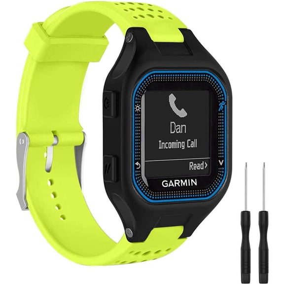 ERUCND-Bands Compatible with Garmin Forerunner 25, Soft Silicone Replacement Watch Band Strap for Garmin Forerunner 25 GPS Running Watch