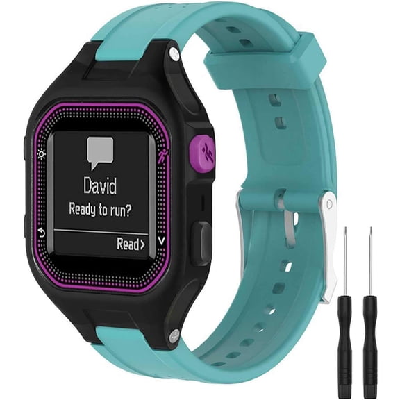 ERUCND-Bands Compatible with Garmin Forerunner 25, Soft Silicone Replacement Watch Band Strap for Garmin Forerunner 25 GPS Running Watch
