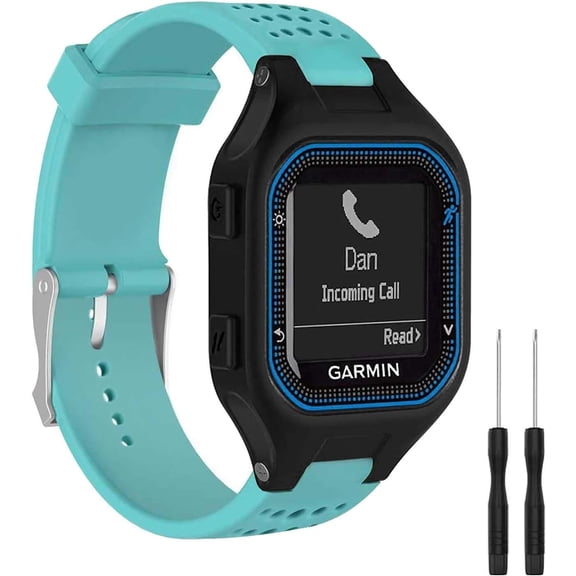 ERUCND-Bands Compatible with Garmin Forerunner 25, Soft Silicone Replacement Watch Band Strap for Garmin Forerunner 25 GPS Running Watch