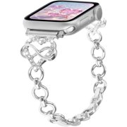 ERUCND-Bling Metal Bands for Women Compatible with Apple Watch 38mm 40mm 41mm 42mm 44mm 45mm 46mm 49mm, Dressy Bracelet Infinity Love Metal Strap for iWatch Series 11 10 9 8 7 6 5 4 SE 3 2 1 SE Ultra