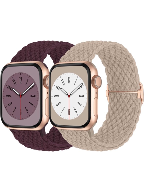 -Braided Solo Loop Compatible with Apple Watch Band 38mm 40mm 41mm 42mm 44mm 45mm 46mm 49mm Women Men, Adjustable Stretchy Bands Elastic Sport Strap for iWatch Series 11 10 9 8 7 6 5 4 3 2 SE U