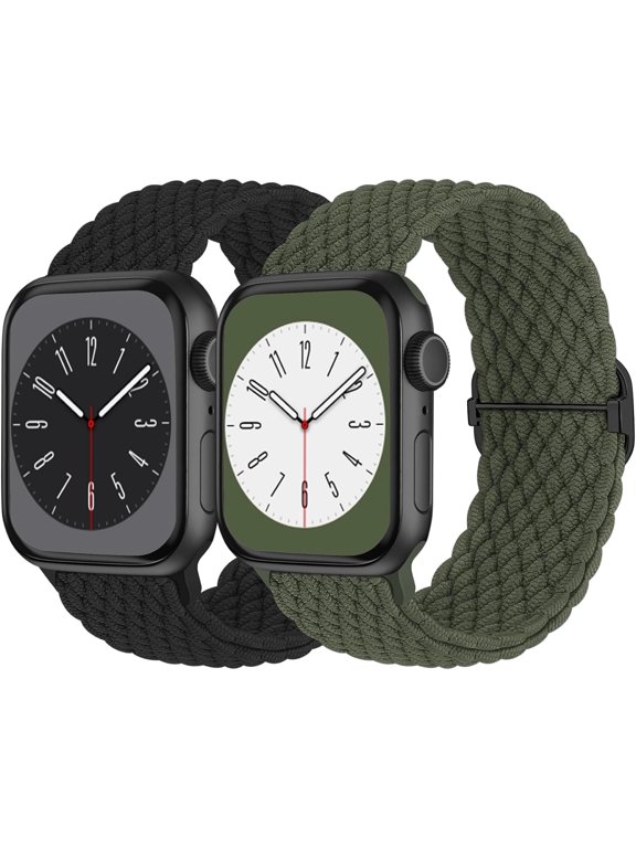 -Braided Solo Loop Compatible with Apple Watch Band 38mm 40mm 41mm 42mm 44mm 45mm 46mm 49mm Women Men, Adjustable Stretchy Bands Elastic Sport Strap for iWatch Series 11 10 9 8 7 6 5 4 3 2 SE U