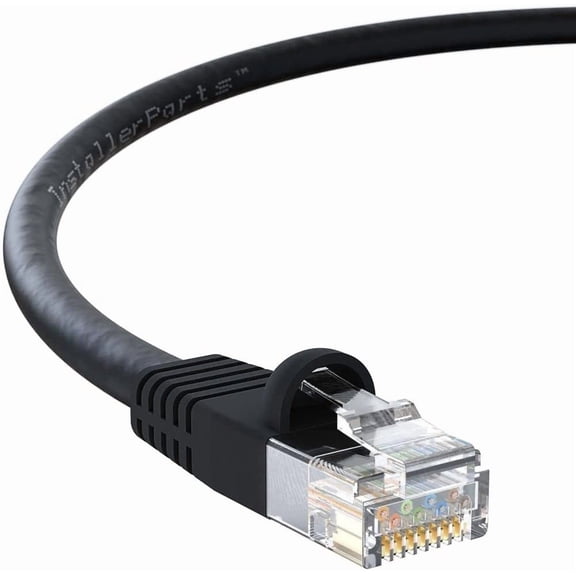 ERUCND-CAT6 Cable UTP Booted - Black, 0.5 FT, 10 Pack - Professional Series - 10Gbps, Cat6 Patch Cable, Network, Internet