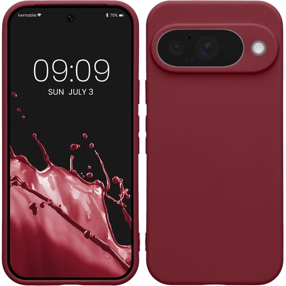 ERUCND-Case Compatible with Google Pixel 10 Case - Protective Slim TPU Phone Cover - Soft Matte Finish - Bordeaux Violet