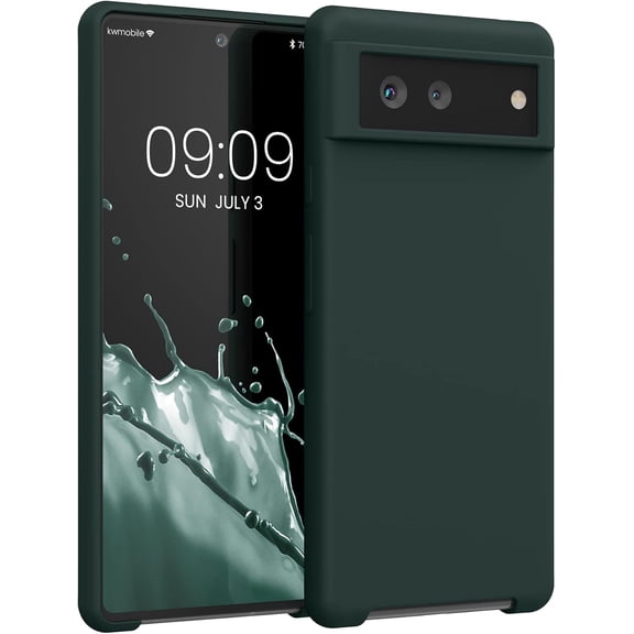 ERUCND-Case Compatible with Google Pixel 6 Case - TPU Silicone Phone Cover with Soft Finish - Moss Green