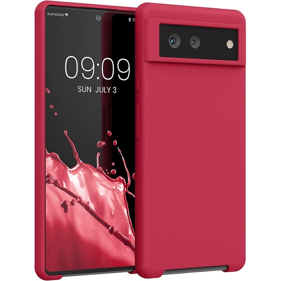 ERUCND-Case Compatible with Google Pixel 6 Case - TPU Silicone Phone Cover with Soft Finish - Sweet Cherry