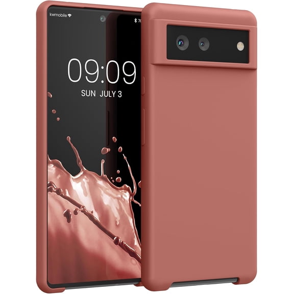 ERUCND-Case Compatible with Google Pixel 6 Case - TPU Silicone Phone Cover with Soft Finish - Winter Rose