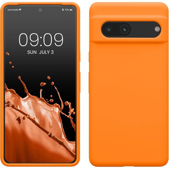 ERUCND-Case Compatible with Google Pixel 7 Case - TPU Silicone Phone Cover with Soft Finish - Fruity Orange