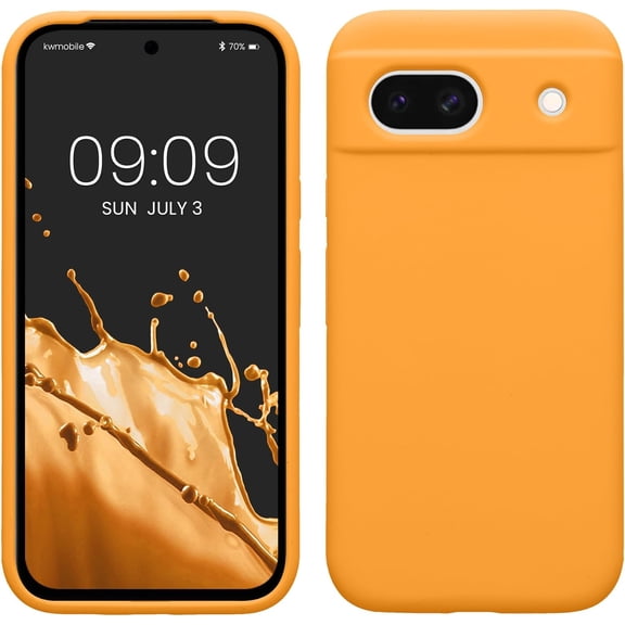 ERUCND-Case Compatible with Google Pixel 8a Case - TPU Silicone Phone Cover with Soft Finish - Fruity Orange