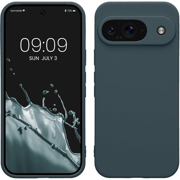 ERUCND-Case Compatible with Google Pixel 9 Case - Protective Slim TPU Phone Cover - Soft Matte Finish - Dark Slate