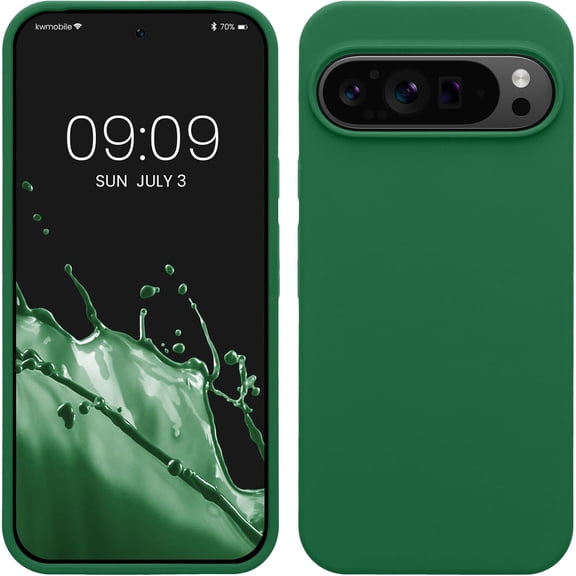 ERUCND-Case Compatible with Google Pixel 9 Pro XL Case - TPU Silicone Phone Cover with Soft Finish - Pixie Green