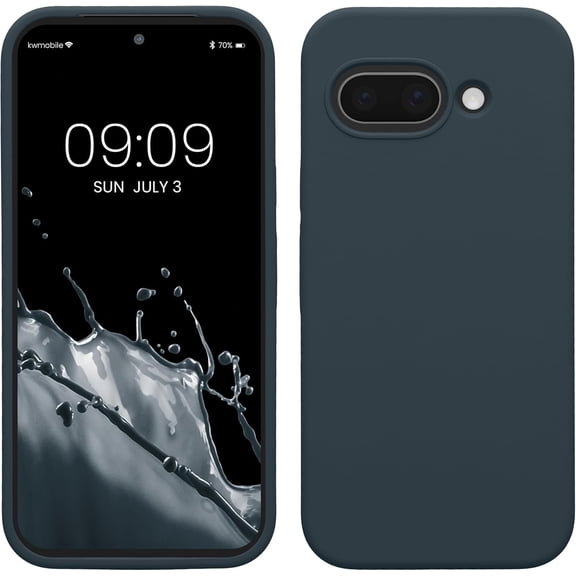 ERUCND-Case Compatible with Google Pixel 9a Case - TPU Silicone Phone Cover with Soft Finish - Dark Slate