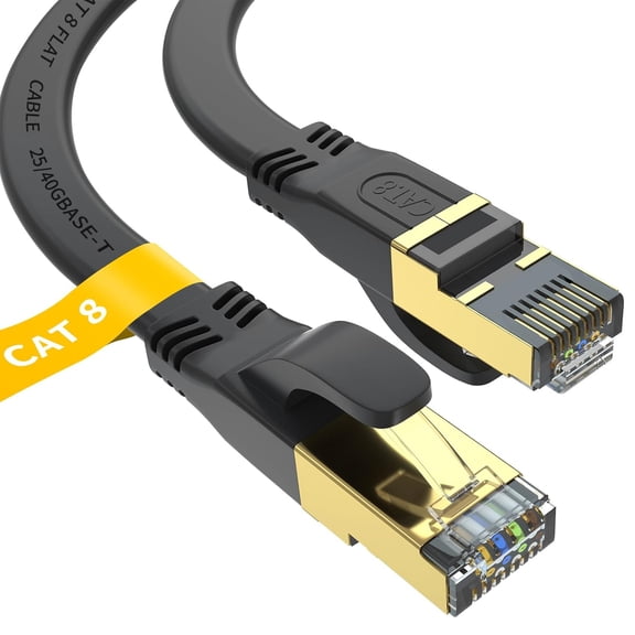 ERUCND-Cat 8 Ethernet Cable 15 FT, Outdoor&Indoor High Speed Heavy Duty Network LAN Internet Cable,SFTP Gold Plated RJ45 40Gbps 2000Mhz Patch Cord, for Modem/Router/Gaming,Faster Than Cat7/Cat6/Cat5