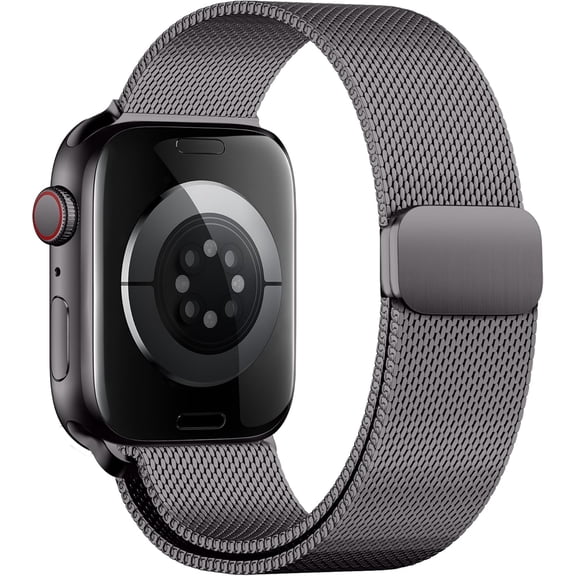 ERUCND-Compatible with Apple Watch Bands 49mm 46mm 45mm 44mm 42mm 41mm 40mm 38mm, Stainless Steel Mesh Loop Strap Magnetic Clasp Band for iwatch Series Ultra 3 2 SE 11 10 9 8 7 6 5 4,Women Men
