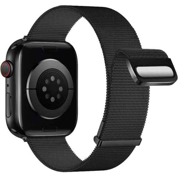 ERUCND-Compatible with Apple Watch Bands 49mm 46mm 45mm 44mm 42mm 41mm 40mm 38mm, Stainless Steel Mesh Loop Strap Magnetic Clasp Band for iwatch Series Ultra 3 2 SE 11 10 9 8 7 6 5 4,Women Men
