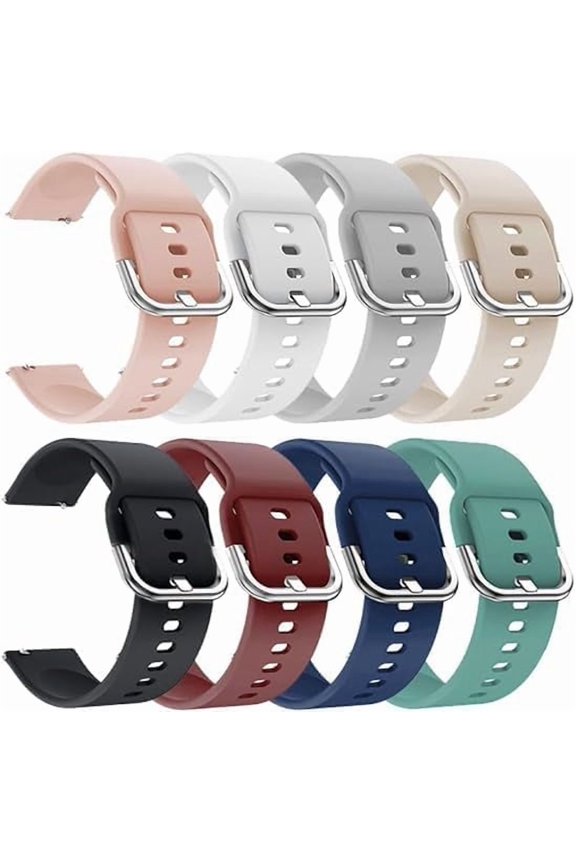 -Compatible with for Cubitt AURA Pro2, AURA2, VIVA Pro2, VIVA2, TERRA Smart Watch Bands, Soft Silicone Adjustable Straps Quick Release Replacement Wristbands (8-PACK)