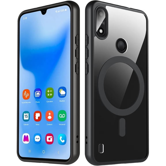 ERUCND-Compatible with Gabb Phone 4, Clear Magnetic Case with Military-Grade Drop Protection, Shockproof Slim Design, Non-Yellowing & Anti-Scratch,Black