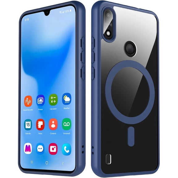 ERUCND-Compatible with Gabb Phone 4, Clear Magnetic Case with Military-Grade Drop Protection, Shockproof Slim Design, Non-Yellowing & Anti-Scratch, Blue