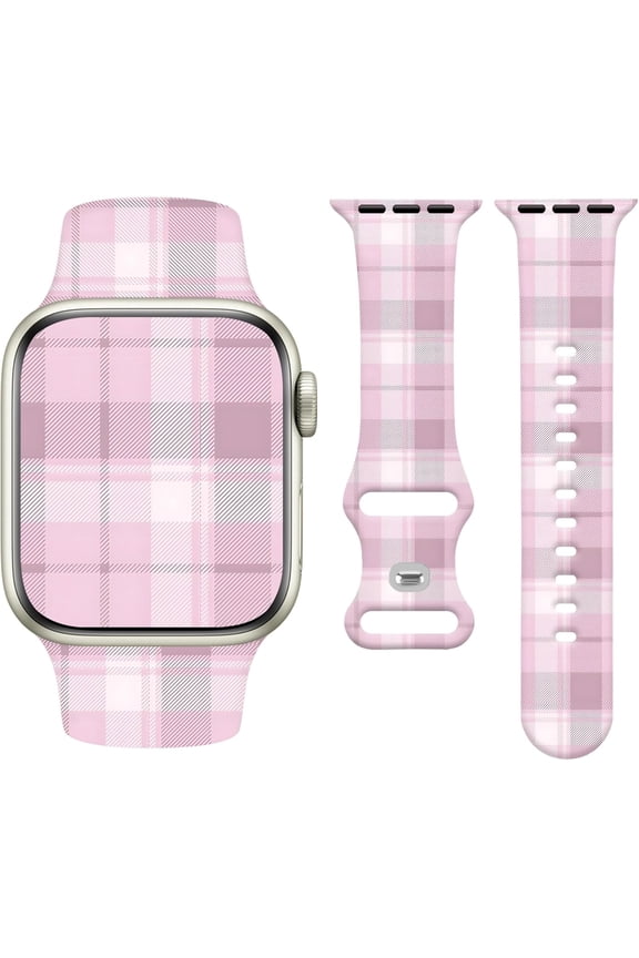 -Cute Watch Band Compatible with Apple Watch Palka Dot and Checkered Strap for Women Man, Soft Silicone Compatible with iwatch Series 11 10 9 8 7 6 5 4 3 2 1 SE Ultra 38 40 41 42 44 45 46 49mm