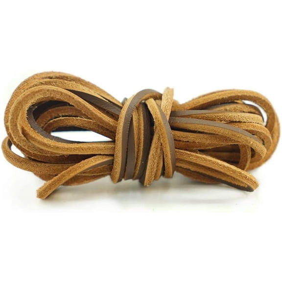 ERUCND-DECKER Leather Boot Lace 141 Inches long Shoelaces Cut to Fit all Size Leather shoelace Cord String for Welders