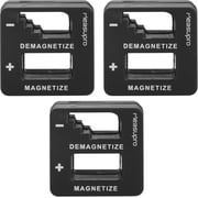 ERUCND-Demagnetizer and Magnetizer for Screwdrivers Tips, Bits, and Small Tools, Large or Big Screws, Drills, Drill Bits, Sockets, Nuts, Bolts, Nails and Precision Construction, Black - 3 Pack