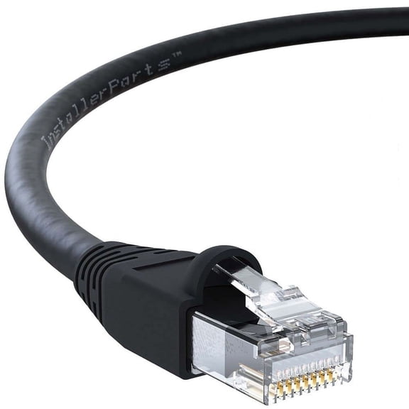 ERUCND-Ethernet Cable CAT6A Cable UTP Booted 3 FT - Black - Professional Series - 10Gigabit/Sec Network/High Speed Internet Cable, 550MHZ