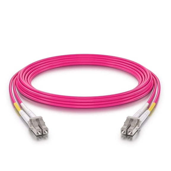 ERUCND-Fiber Patch Cable - 10Gb/Gigabit Multi-Mode Jumper Duplex 50/125m LSZH Fiber Optic Cord for SFP Transceiver, Magenta, 4-Meter(13.1-ft)