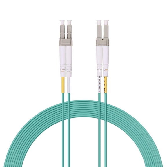 ERUCND-Fiber Patch Cable - LC to LC OM3 10Gb/Gigabit Multi-Mode Jumper Duplex 50/125m LSZH Fiber Optic Cord for SFP Transceiver, Aqua, 5-Meter(16.4ft)