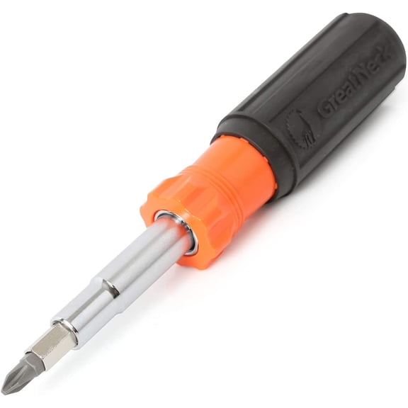 ERUCND-GreatNeck SD11RC 11 in 1 Screwdriver and Nut Driver Set, Multi-Bit Cushion Grip, Multi Tool Screwdriver Kit, HVAC tools, Electrician Tools