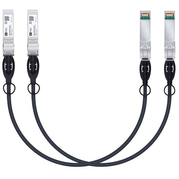 ERUCND-H!Fiber 2 Pack SFP+ Cable, 10G SFP+ DAC, 0.25M(0.82ft), Passive Direct Attach Copper Twinax Cable for Cisco SFP-H10GB-CU0.25M, Ubiquiti UniFi UC-DAC-SFP+, Meraki, Mikrotik, Intel, Fortinet, Ne