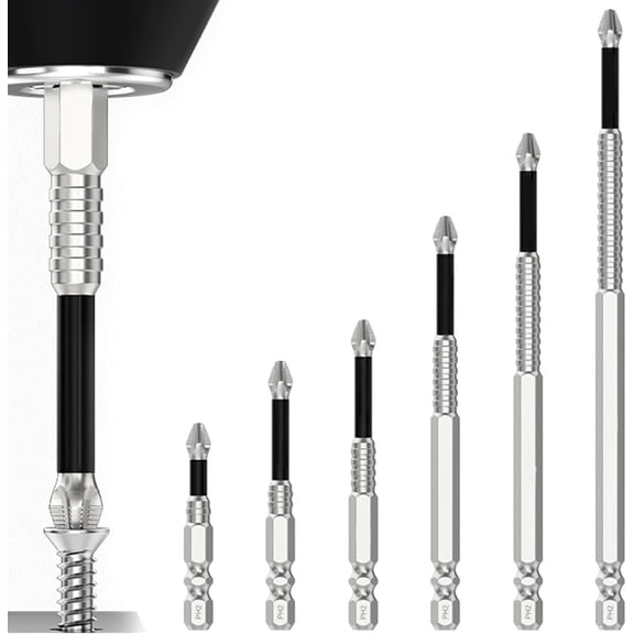 ERUCND-High-Magnetic Screwdriver Drill Bit,Magfixer New K5 High-Magnetic Drill Dit Set,Magnetic Durability Screwdriver Drill Bit Set,Anti-Slip Magnetic Electric Screwdriver Set,25 50 65 70 90 150mm (