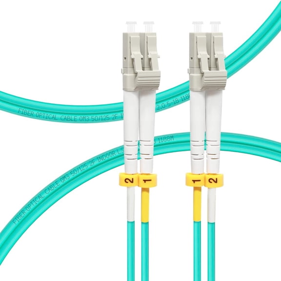 ERUCND-- LC to LC Fiber Patch Cable 1M/3ft, OM3 Multimode Fiber Optic Cable Cord, 10GB/40GB, Duplex, 50/125um, LSZH, Options: 0.2m-200m