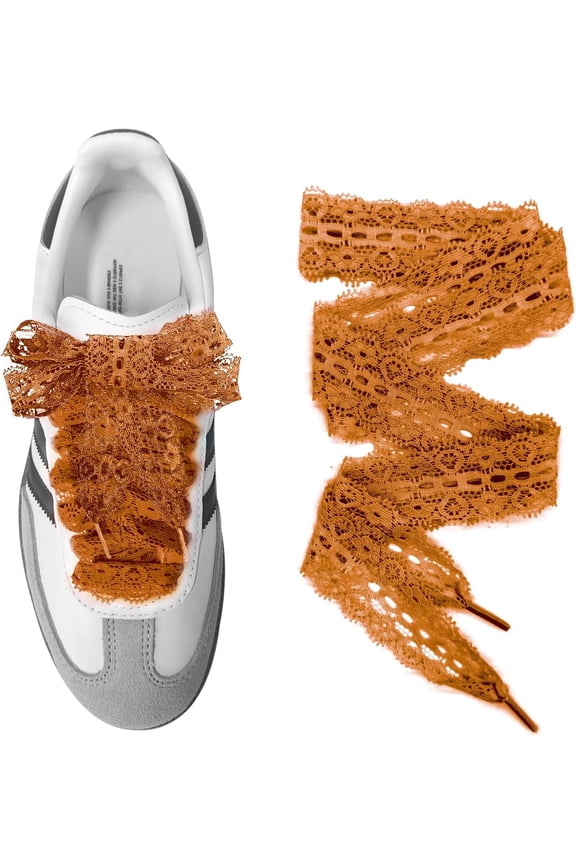 -Lace Fancy Shoelaces for Samba Fashion Shoes, 3CM Wide Flat Soft Lace Shoe Laces for Women Girls