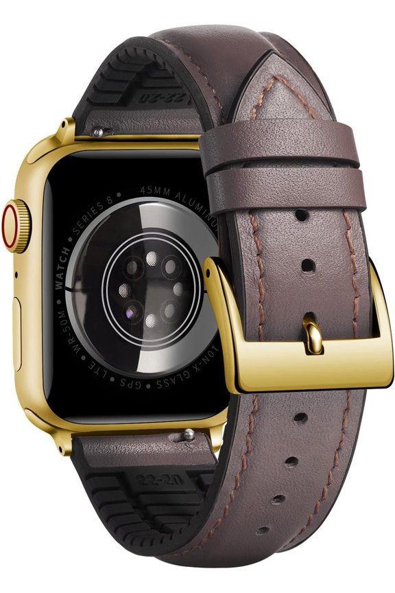 -Leather Silicone Bands Compatible with Apple Watch 38mm 40mm 41mm 42mm 44mm 45mm 46mm 49mm Sweatproof Replacement Strap for iWatch 11/10/9/8/7/6/5/4/3/2/1/Ultra/SE Men Women