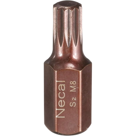 ERUCND-M8 Torx Screwdriver Bit 10mm Hex Shank 30mm Length Magnetic Security Tamper Proof 12 Point Head Hex Bits S2 Steel Screw Driver Bit