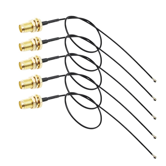 ERUCND-MHF4/IPEX4 to RP-SMA Female Bulkhead 8 Inches RF1.13 WiFi Pigtail Coaxial Cable Connecting SMA Antenna to 4G 5G Router, Modem, MiFi Hotspot, NGFF M.2 Wireless Card, WiFi Motherboard - 5 Pack