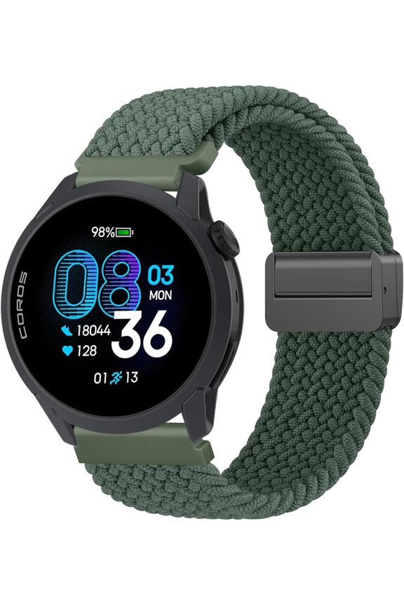 -Magnetic Braided Strap for COROS PACE 4 / PACE 3 / Pro/APEX 2 Pro/APEX Pro/APEX 46mm, 22mm Soft Nylon Sport WristBand Compatible with ACoros Pace 4/3 Watch Women Men