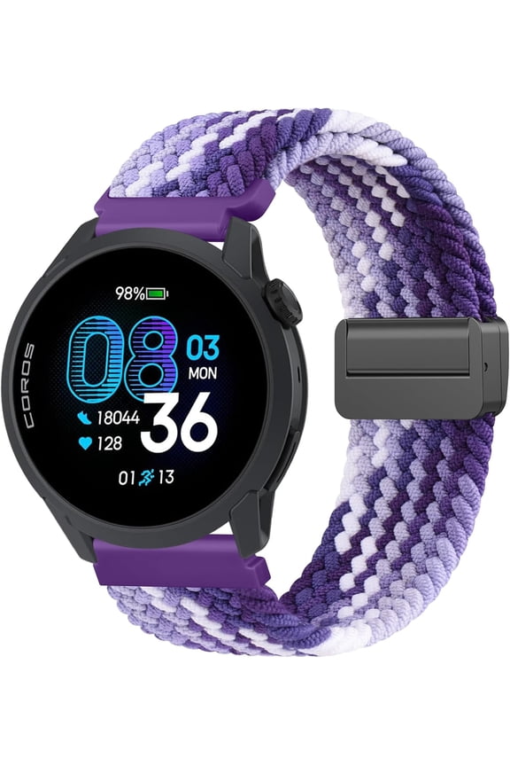 -Magnetic Braided Strap for COROS PACE 4 / PACE 3 / Pro/APEX 2 Pro/APEX Pro/APEX 46mm, 22mm Soft Nylon Sport WristBand Compatible with ACoros Pace 4/3 Watch Women Men
