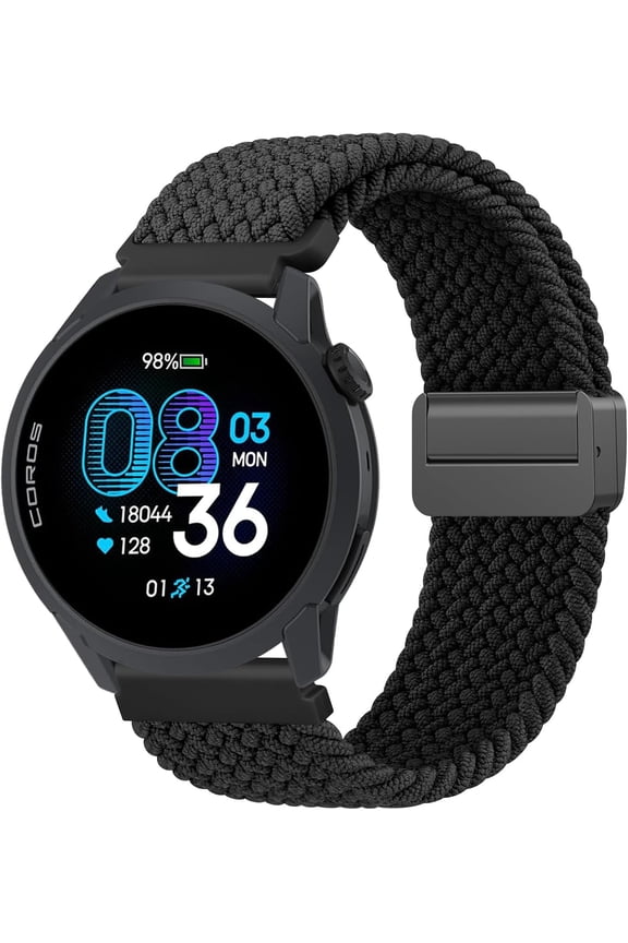 -Magnetic Braided Strap for COROS PACE 4 / PACE 3 / Pro/APEX 2 Pro/APEX Pro/APEX 46mm, 22mm Soft Nylon Sport WristBand Compatible with ACoros Pace 4/3 Watch Women Men