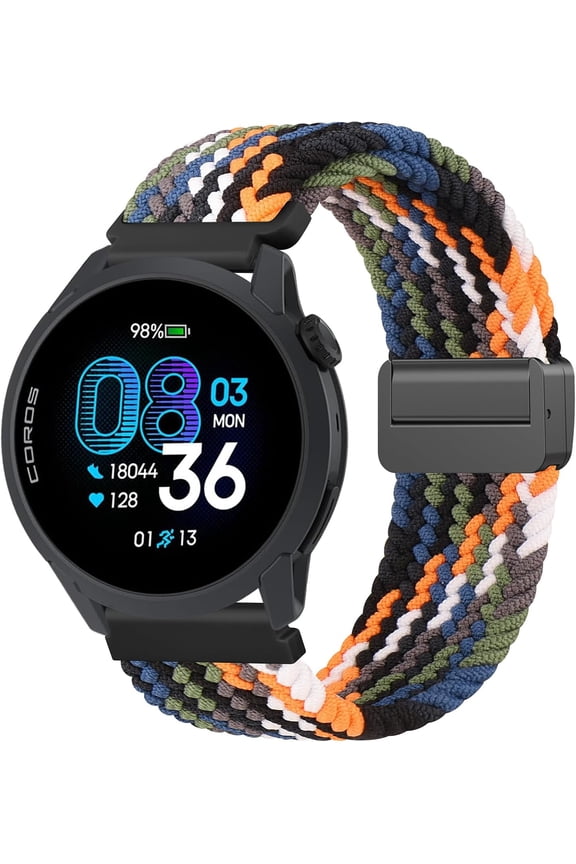 -Magnetic Braided Strap for COROS PACE 4 / PACE 3 / Pro/APEX 2 Pro/APEX Pro/APEX 46mm, 22mm Soft Nylon Sport WristBand Compatible with ACoros Pace 4/3 Watch Women Men