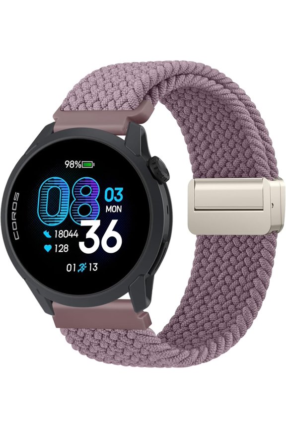 -Magnetic Braided Strap for COROS PACE 4 / PACE 3 / Pro/APEX 2 Pro/APEX Pro/APEX 46mm, 22mm Soft Nylon Sport WristBand Compatible with ACoros Pace 4/3 Watch Women Men
