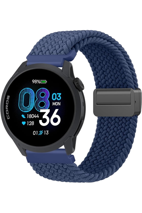-Magnetic Braided Strap for COROS PACE 4 / PACE 3 / Pro/APEX 2 Pro/APEX Pro/APEX 46mm, 22mm Soft Nylon Sport WristBand Compatible with ACoros Pace 4/3 Watch Women Men