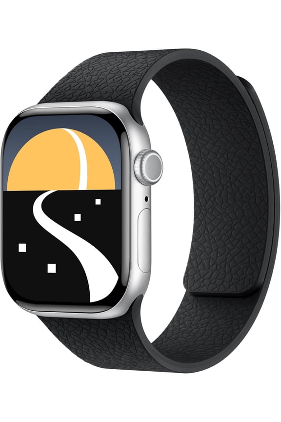 -Magnetic Watch Band Compatible with Apple Watch Bands 38/40/41/42/44/45/46/49mm for Men Women, Strong Magnet Soft Silicone Waterproof Strap for iWatch Series 11/10/9/8/7/6/5/4/2/1 SE Ultra 3/2