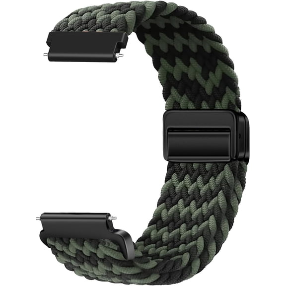 ERUCND-Nylon Braided Watch Band for 18mm 20mm 22mm, Elastic Band Replacement Quick Release for Women Men