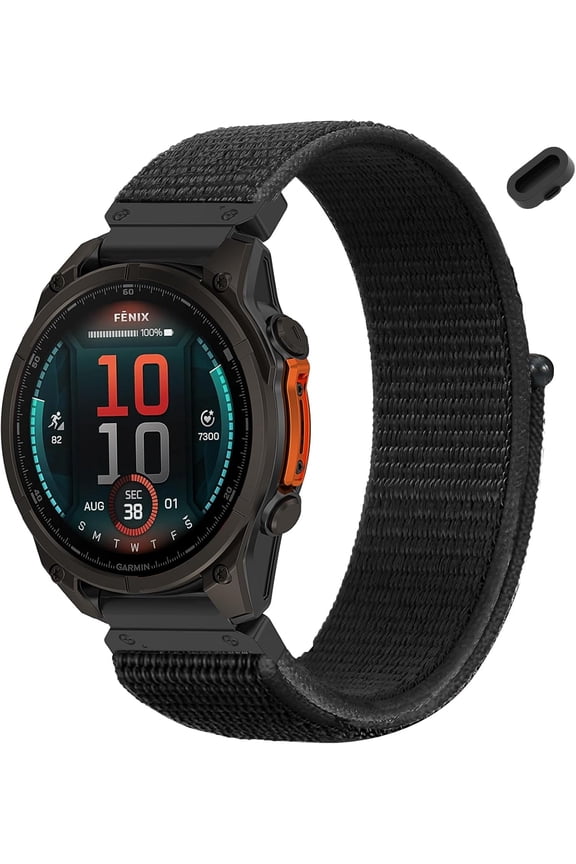 -Nylon Quick Fit Watch Bands Compatible with Garmin Fenix 8 43mm/7S Pro/7S/6S Pro/6S/5S/5S plus,20mm Soft Lightweight Adjustable Sport Hook and Loop Strap for Approach S70 42mm Accessory