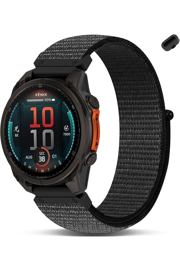 -Nylon Quick Fit Watch Bands Compatible with Garmin Fenix 8 43mm/7S Pro/7S/6S Pro/6S/5S/5S plus,20mm Soft Lightweight Adjustable Sport Hook and Loop Strap for Approach S70 42mm Accessory